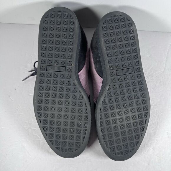 Puma Suede Classic Grey/Pink Lace Up Athletic Shoes Sneakers Women's Size 9 - Picture 7 of 8